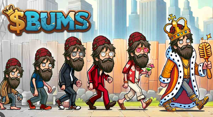 Bums – это увлекательная крипто-игра в Telegram.