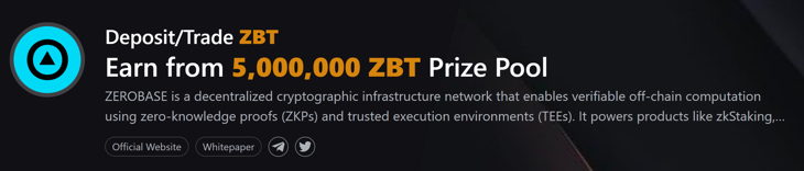 Get a share of the 5,000,000 ZBT prize pool