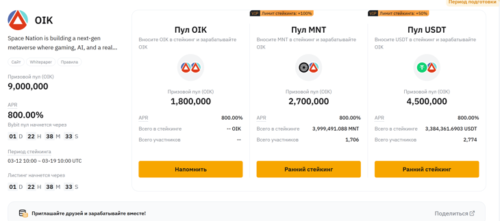 Новый лаунчпул OIK на Bybit – старт 12 марта!