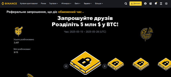 Binance роздає до $40 у біткоїнах — акція до Дня піци!