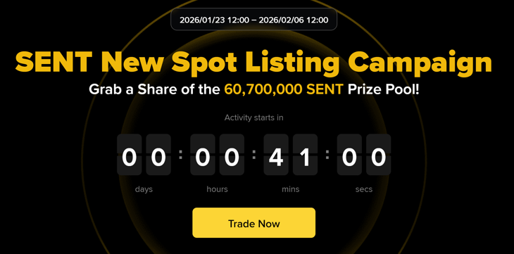 Binance’s new Spot Listing Campaign $SENT starts today