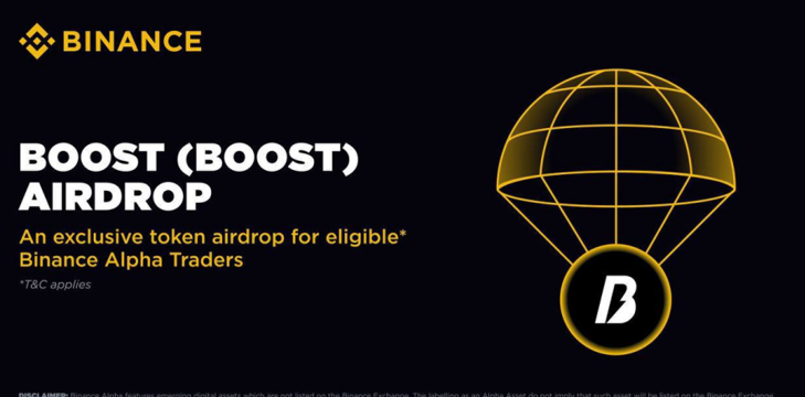 $BOOST airdrop from Binance.