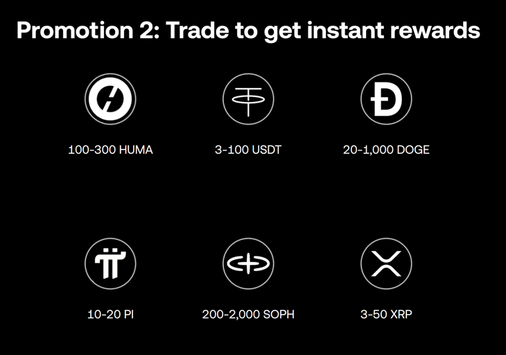 Promotion 2 — Instant bonuses for completing tasks