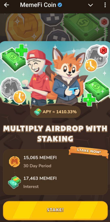 Теперь в MemeFi доступна информация о количестве монет