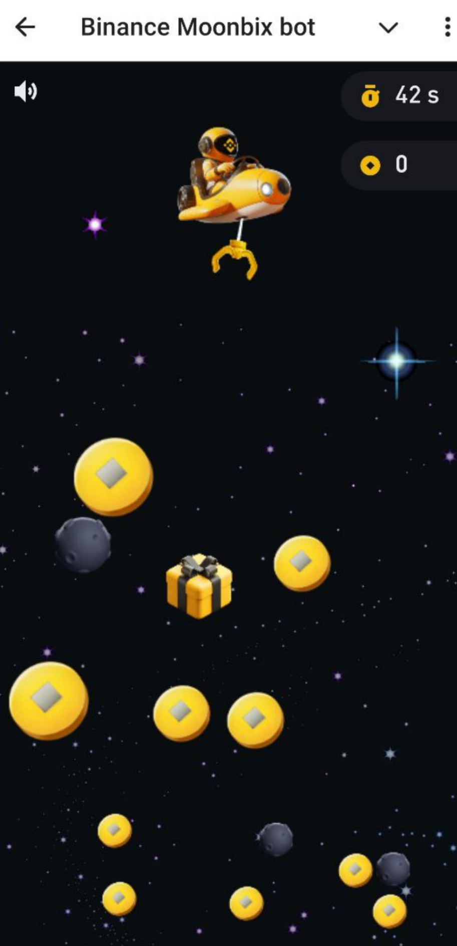 We collect gifts in the MOONBIX game