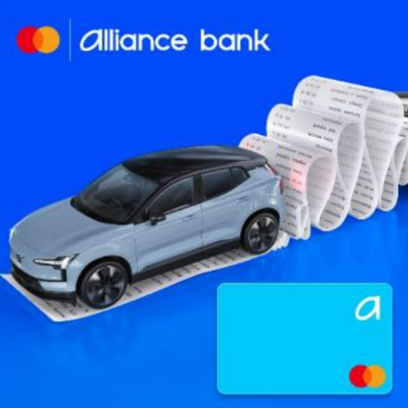 Alliance Bank x Mastercard: виграй електрокар Volvo EX30!