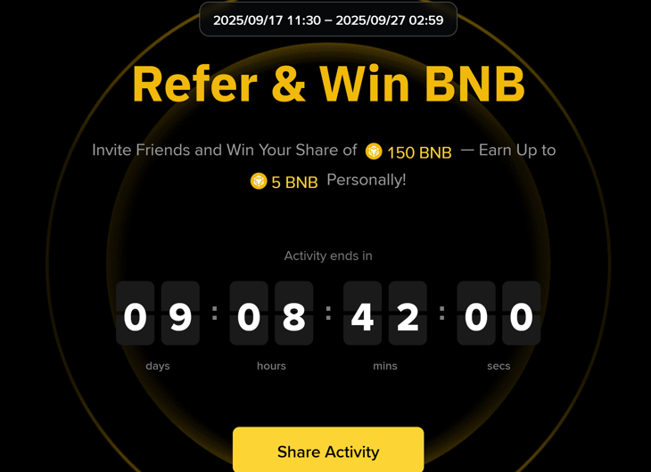 Invite friends and win BNB