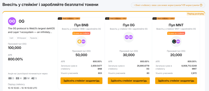 Launchpool $0G на Bybit!