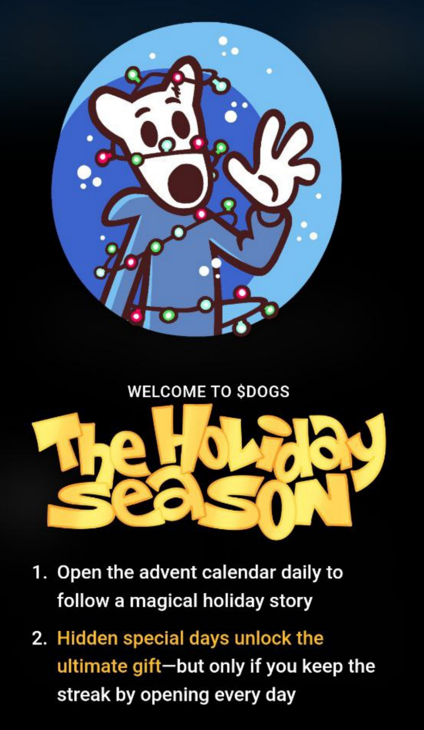 The DOGS project launched an advent calendar