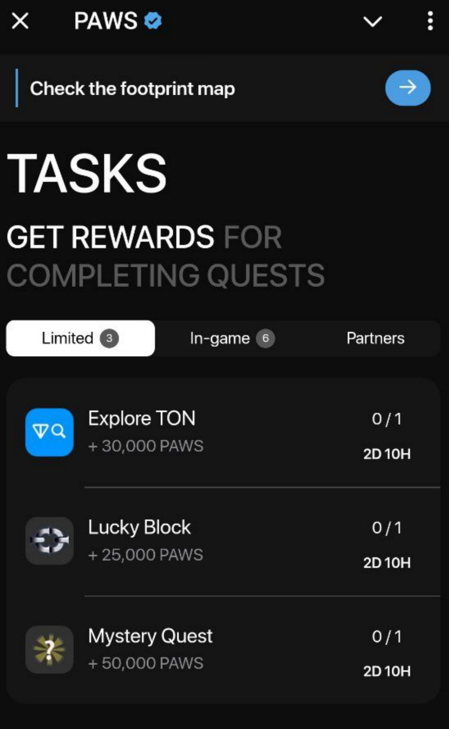 Three new PAWS tasks