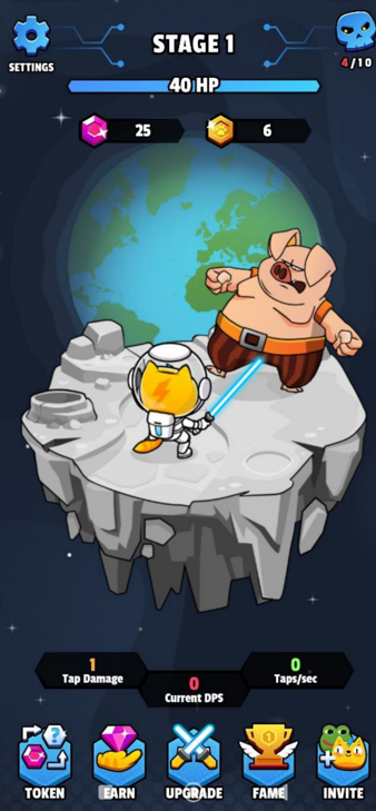 Откройте игру KittyVerse в Telegram