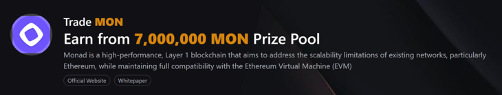 Get a share of the 7,000,000 MON prize pool