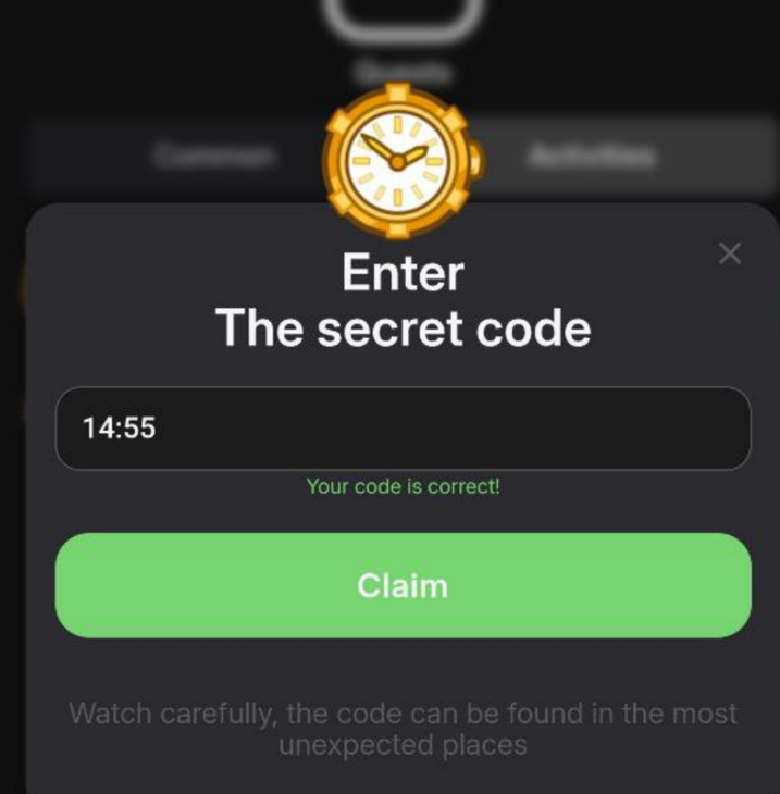 The correct answer on the clock is 14:55