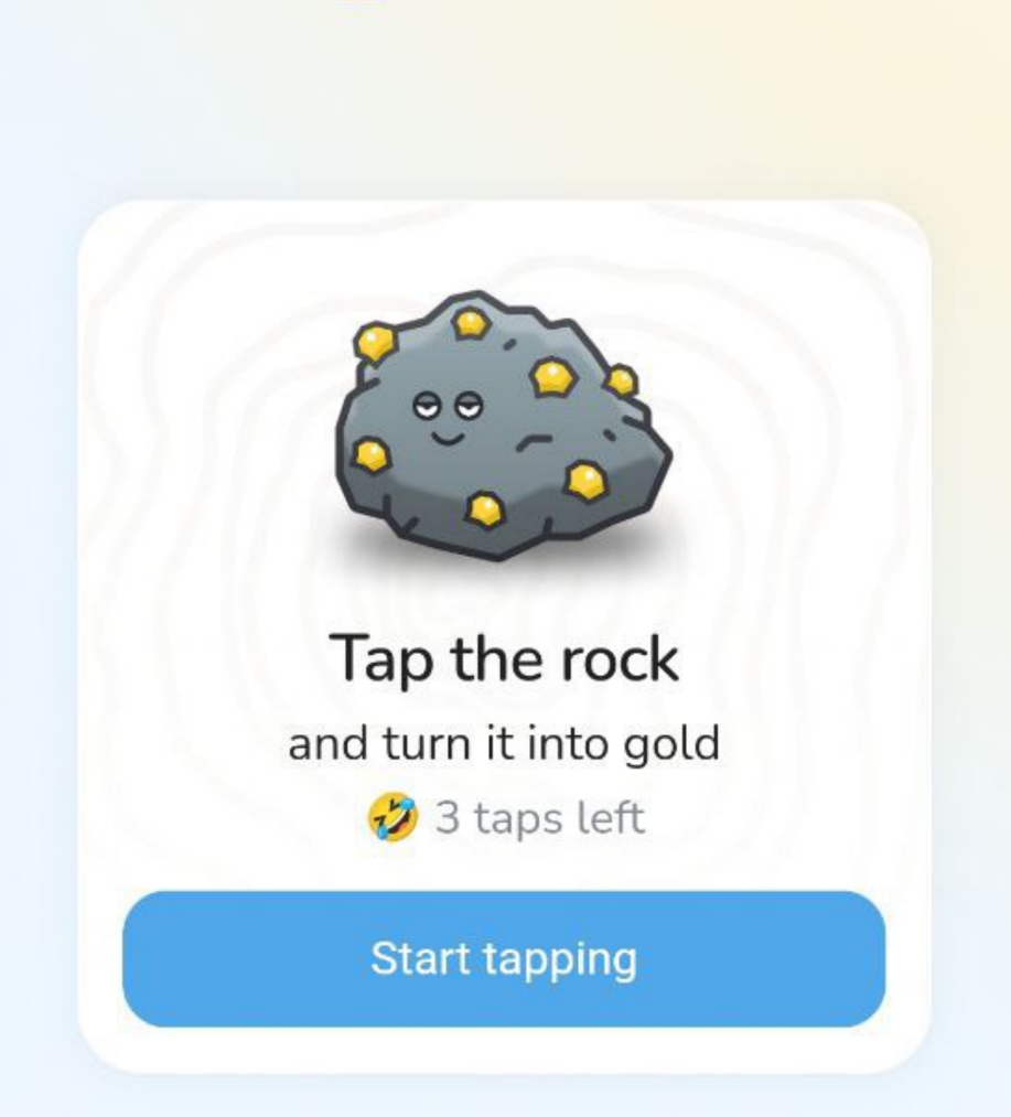 Перейдіть за посиланням і натисніть кнопку "Start tapping".