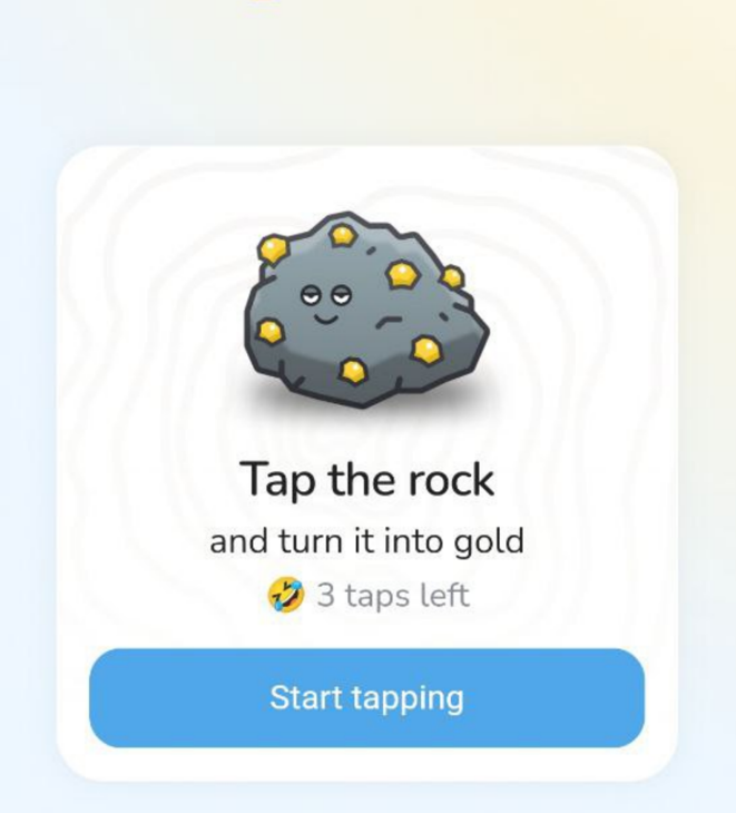 Выделите ссылку и нажмите кнопку "Start tapping".