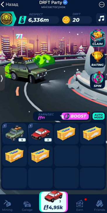 New DRFT PARTY slot machine - earn while playing!