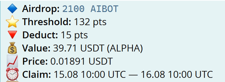 Airdrop $AIBOT by Gate Alpha